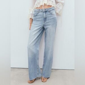 NWT MANGO WOMAN JEANS HIGH WAISTED REGULAR FIT FULL LENGTH JEANS SIZE 10